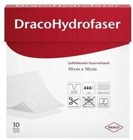 Dracohydrofaser 10x10 cm gelbildender Fa 10 St