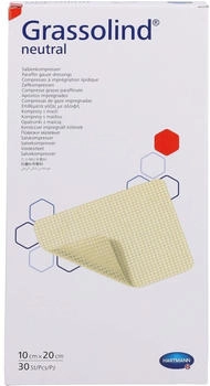1001 Artikel Medical Grassolind Salbenkompressen 10x20 cm steril 30 St