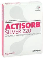 Actisorb 220 Silver 6,5x9,5 cm steril Ko 10 St