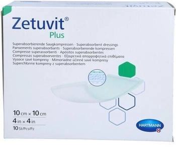 Avitamed Zetuvit Plus extrastarke Saugkompr.steril 10x10 cm 10 St