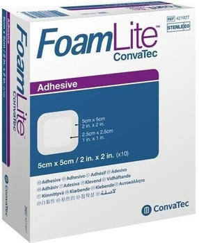 ConvaTec Foam Lite adhäsiv PU-Schaumverb.5x5 cm 10 St ConvaTec Foam Lite adhäsiv PU-Schaumverb.5x5 cm 10 St