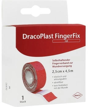 Dr. Ausbüttel Dracoplast FingerFix 2,5 cmx4,5 m m.Wundk.rot 1 St