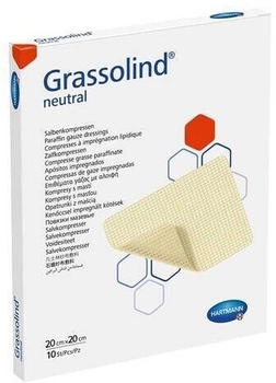 Hartmann Grassolind Salbenkompressen 20x20 cm steril 10 St