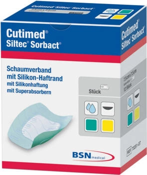 BSN Medical Cutimed Siltec Sorbact PU-Verb.22,5x22,5 cm 6 St