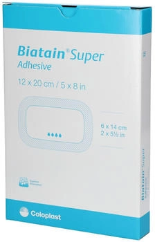 Coloplast Biatain Super selbst-haftend Superabs.12x20 cm 10 St