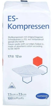 ToRa Es-Kompressen unsteril 7,5x7,5 cm 12fach 100 St