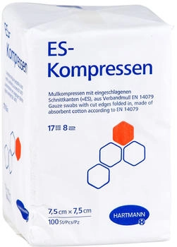 Eurim-Pharm Es-Kompressen unsteril 7,5x7,5 cm 8fach 100 St