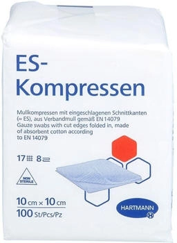 Eurim-Pharm Es-Kompressen unsteril 10x10 cm 8fach 100 St