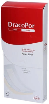 Dr. Ausb&uuml;ttel Dracopor Wundverband 9x25 cm steril 20 St