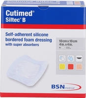 Cutimed Siltec B Schaumverb.10x10 cm m.H 10 St