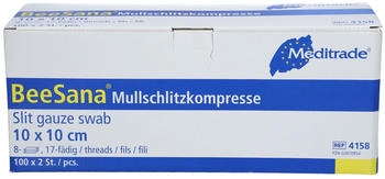 Meditrade Schlitzkompressen 10x10 cm steril 8fach 100X2 stk