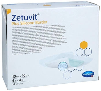 Avitamed Zetuvit Plus Silicone Border steril 10x10 cm 10 St