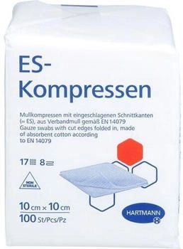 Avitamed Es-Kompressen unsteril 10x10 cm 8fach 100 St