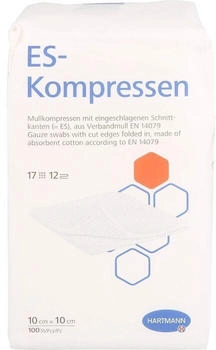 Avitamed Es-Kompressen unsteril 10x10 cm 12fach 100 St
