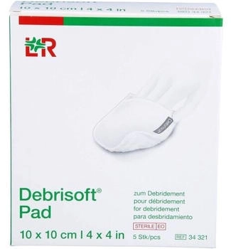 Eurim-Pharm Debrisoft Pad 10x10 cm steril 5 St