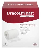 Dracoelfi Haft Elast.fixierbinde 10 Cmx20 M Wei&szlig; 8 St