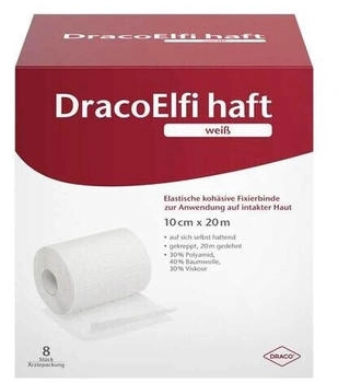 Dr. Ausb&uuml;ttel Dracoelfi haft elast.Fixierbinde 10 cmx20 m wei&szlig; 8 St