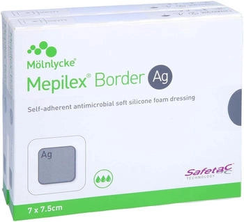 B2B Medical Mepilex Border Ag Schaumverb.7x7,5 cm steril 10 St
