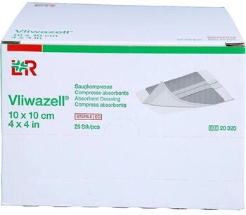 B2B Medical Vliwazell Saugkompressen steril 10x10 cm 25 St