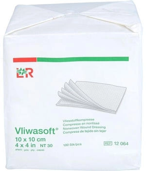 Eurim-Pharm Vliwasoft Vlieskompressen unsteril 10x10 cm 4l. 100 St