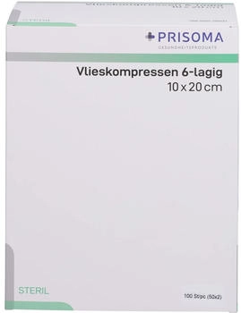 +Prisoma Vlieskompressen steril 10x20 cm 6fach 50X2 St