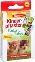 WUNDmed Pflaster Katzen 02-113 bunt 1,9 x 6,3 cm, 10 St.