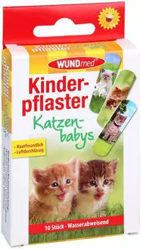 Axisis Kinderpflaster Katzenbabys bunt 10 Stück (02-113)