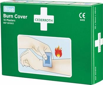 Cederroth Burn Cover Hydrogelpflaster blau 74x45mm 10 Stück (901903)
