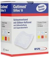 Cutimed Siltec B Schaumverb.7,5x7,5 cm m 12 St