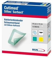 Cutimed Siltec Sorbact B PU-Verb.15x15 c 12 St