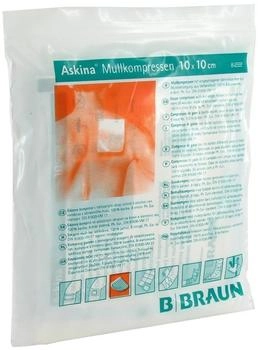 B. Braun Askina Mullkompressen 10 x 10 cm 8-fach steril 5 Stück