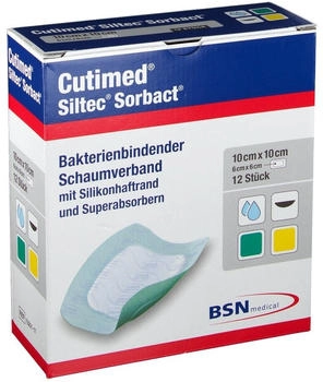 BSN Cutimed Siltec Sorbact B 10 x 10 cm 12 Stück