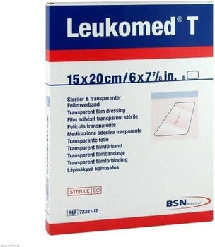 BSN Leukomed T Folienverband steril 20 x 15 cm 5 Stück