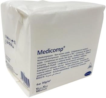 Hartmann Medicomp Vlieskompressen unsteril 10 x 10 cm 4-fach 100 St.