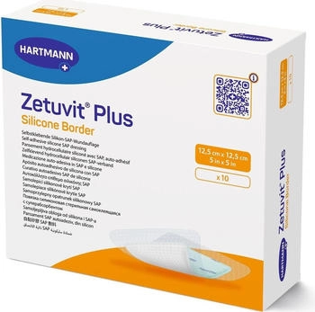 Hartmann Zetuvit Plus Silicone Border12,5 x 12,5cm 10 St&uuml;ck