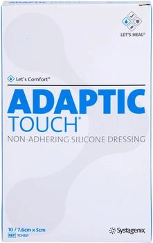 Systagenix Adaptic Touch Silikonwundauflage 7,6x5cm 10 Stück