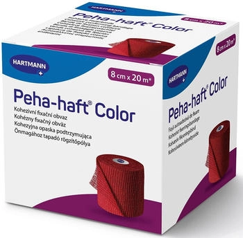 Hartmann Peha-haft Color Fixierbinde rot 8 cm x 20 m