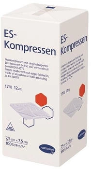 Hartmann ES-Kompressen unsteril 7,5 x 7,5 cm 12-fach 100 Stück
