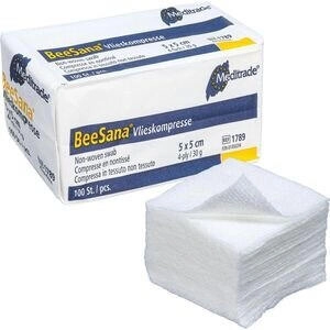 Meditrade Beesana Vlieskompresse 4-fach unsteril 5 x 5 cm 100 Stück