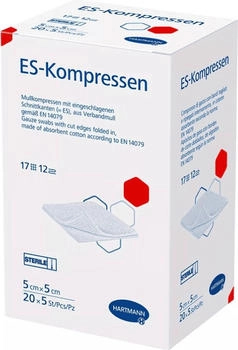 Hartmann ES-Kompressen steril 7,5 x 7,5 cm 12-fach á 5 x 20 Stück