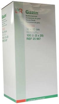 LR Gazin Kompressen steril 10 x 10 cm 12-fach 5 x 20 Stück
