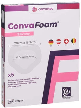 ConvaTec ConvaFoam Silicone Sakral klein 20 x 16,5 cm 5 Stück