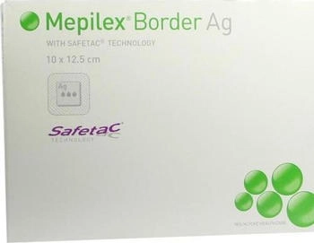 Mölnlycke Mepilex Border Ag Schaumverband 10 x 12,5 cm 5 Stück