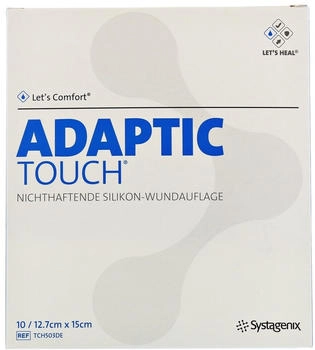Systagenix Adaptic Touch Silikonwundauflage 12,7x15cm 10 St&uuml;ck