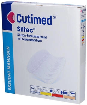BSN Cutimed Siltec Schaumverband 20 x 20 cm 6 Stück