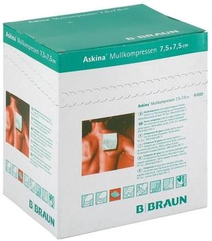 B. Braun Askina Mullkompressen 7,5 x 7,5 cm 8-fach steril 25 Stück
