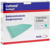 PZN-DE 07343275, BSN medical Cutimed Sorbact Saugkompressen 7x9 cm, 6 St,...
