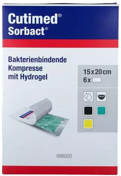BSN Cutimed Sorbact Gel Kompresse steril 15 x 20 cm 12 St&uuml;ck