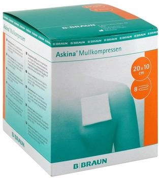 B. Braun Askina Mullkompressen 10 x 20 cm 8-fach steril 25 Stück