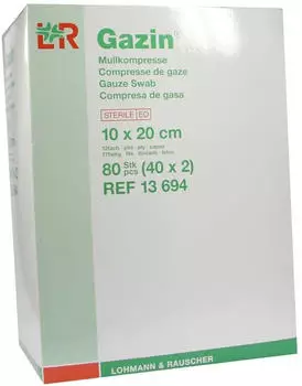 LR Gazin Kompressen steril 10 x 20 cm 12-fach 40 x 2 Stück